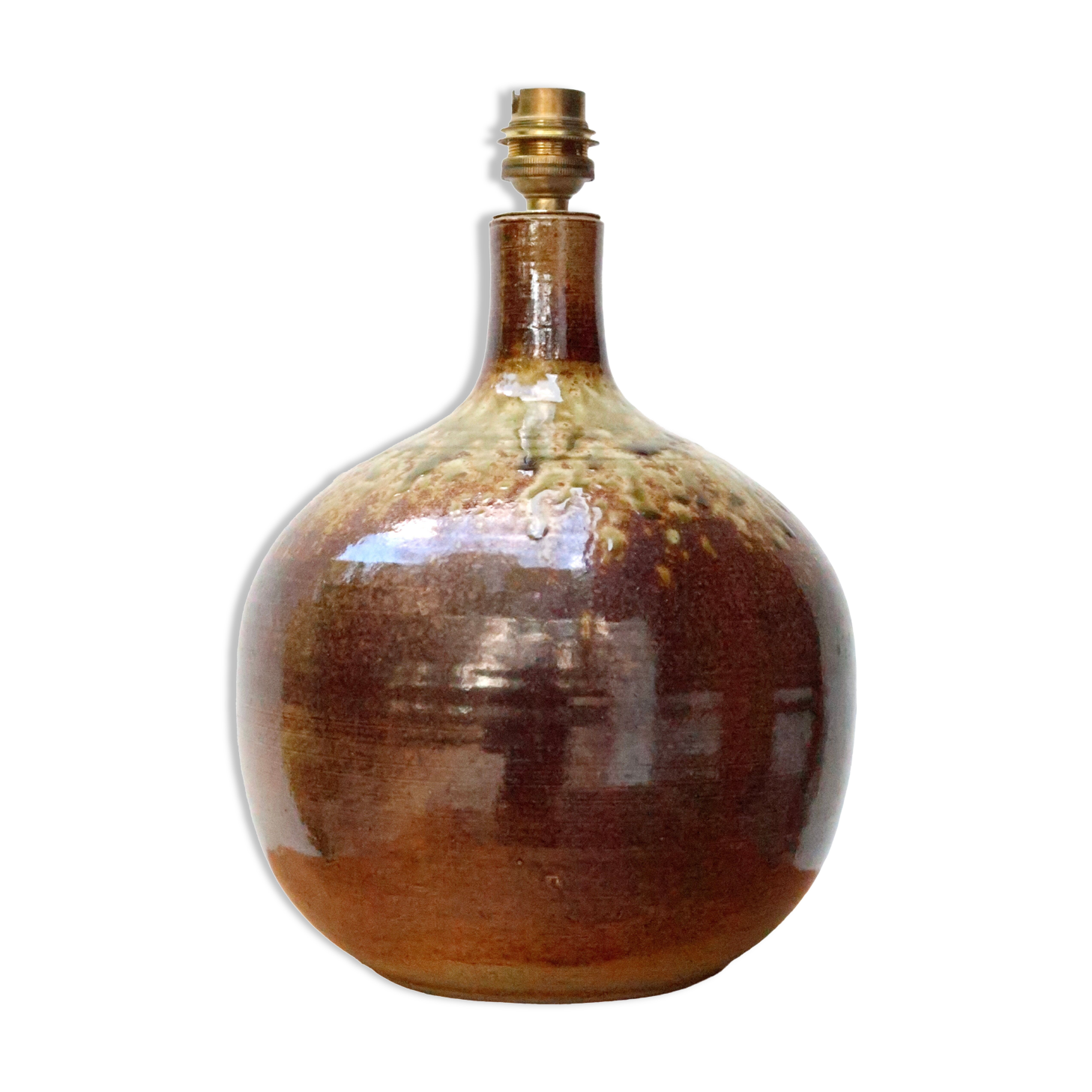 Lamp foot "ball" in signed sandstone, 70s