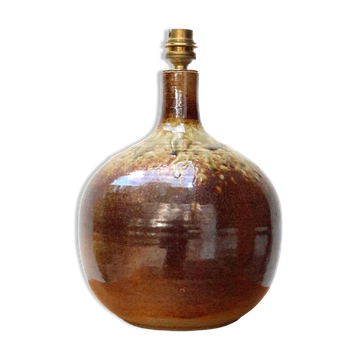Lamp base "ball" in stoneware, signed, 1970s.