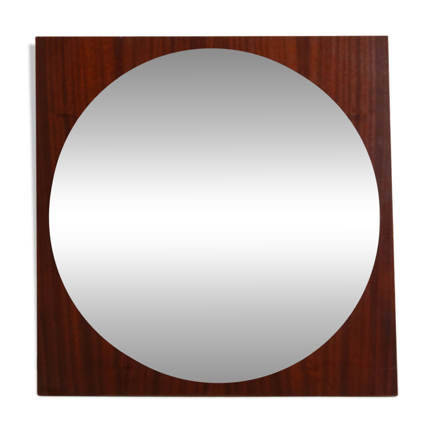 Rosewood Veneer Geometric Mirror