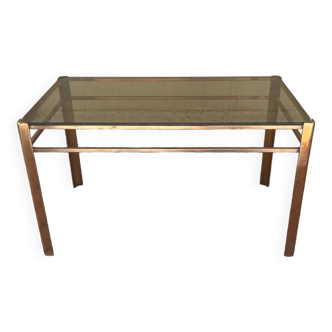 Bronze coffee table signed Malabert