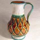 Colorful ceramic pitcher