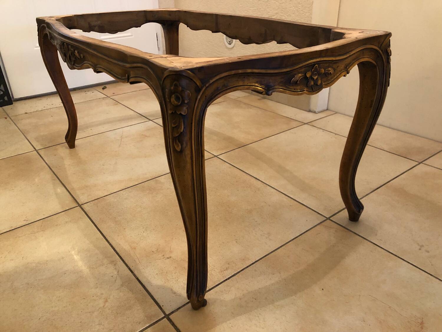 Pink marble coffee table