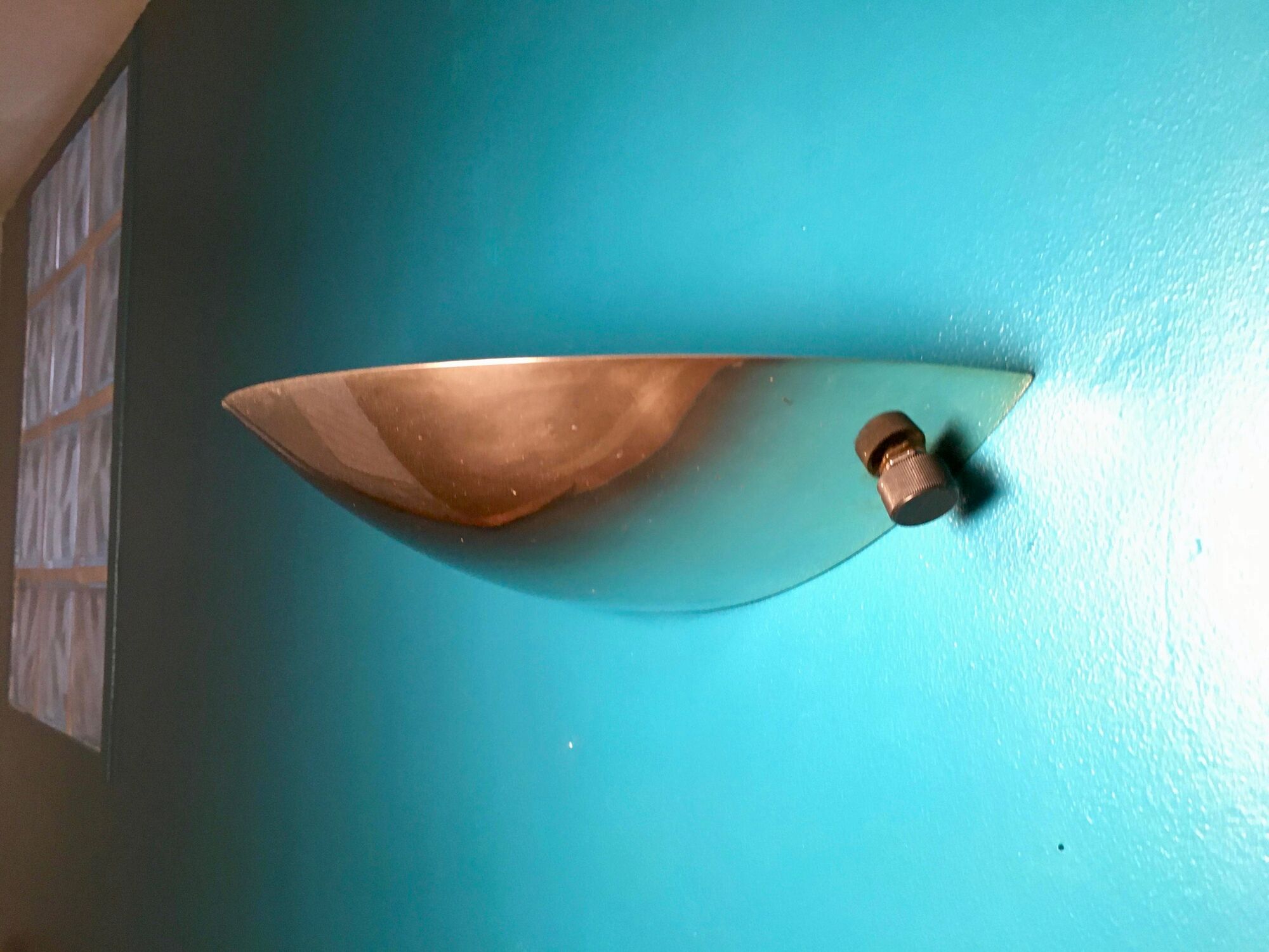 Dimmer brass wall light Relco Milan, Italy 1970