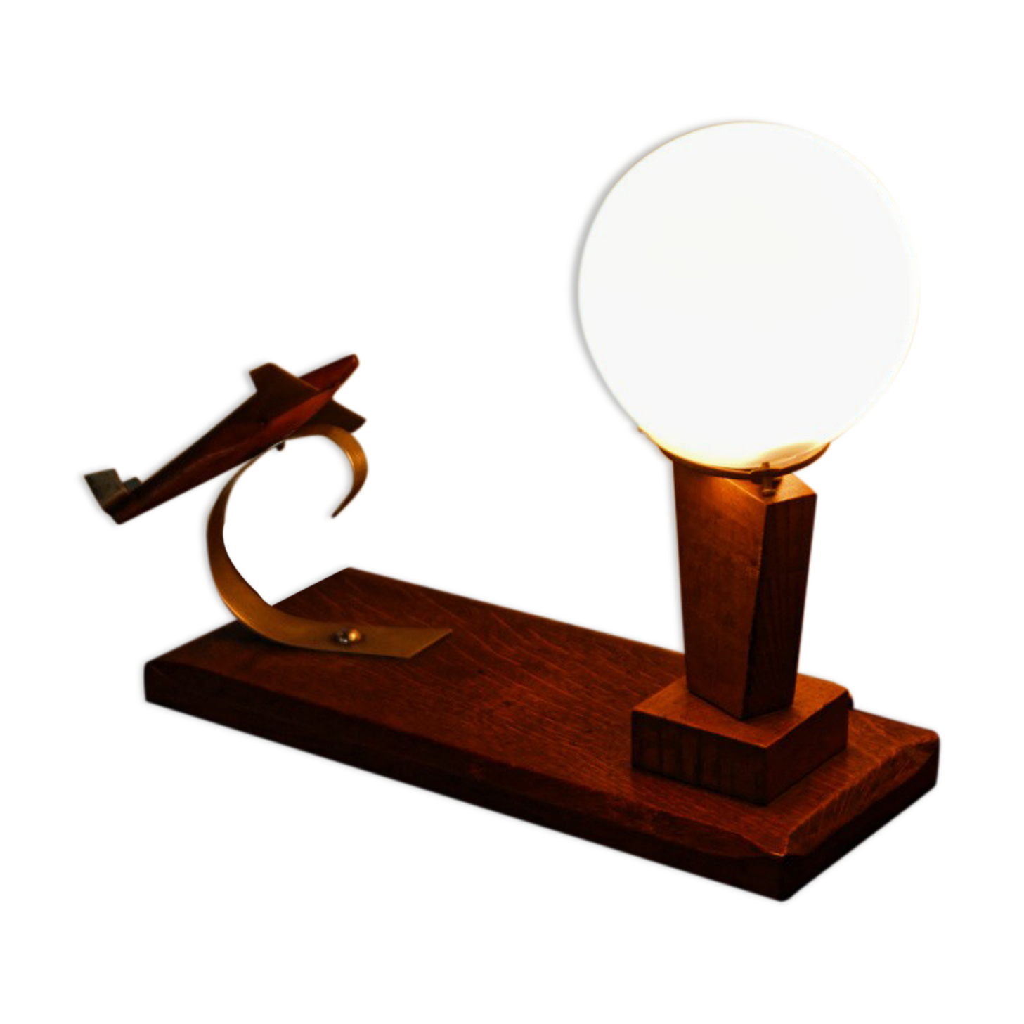 Bedside lamp, art deco airplane nightlight