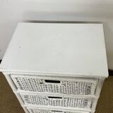 Vintage rattan storage unit, 3 drawers