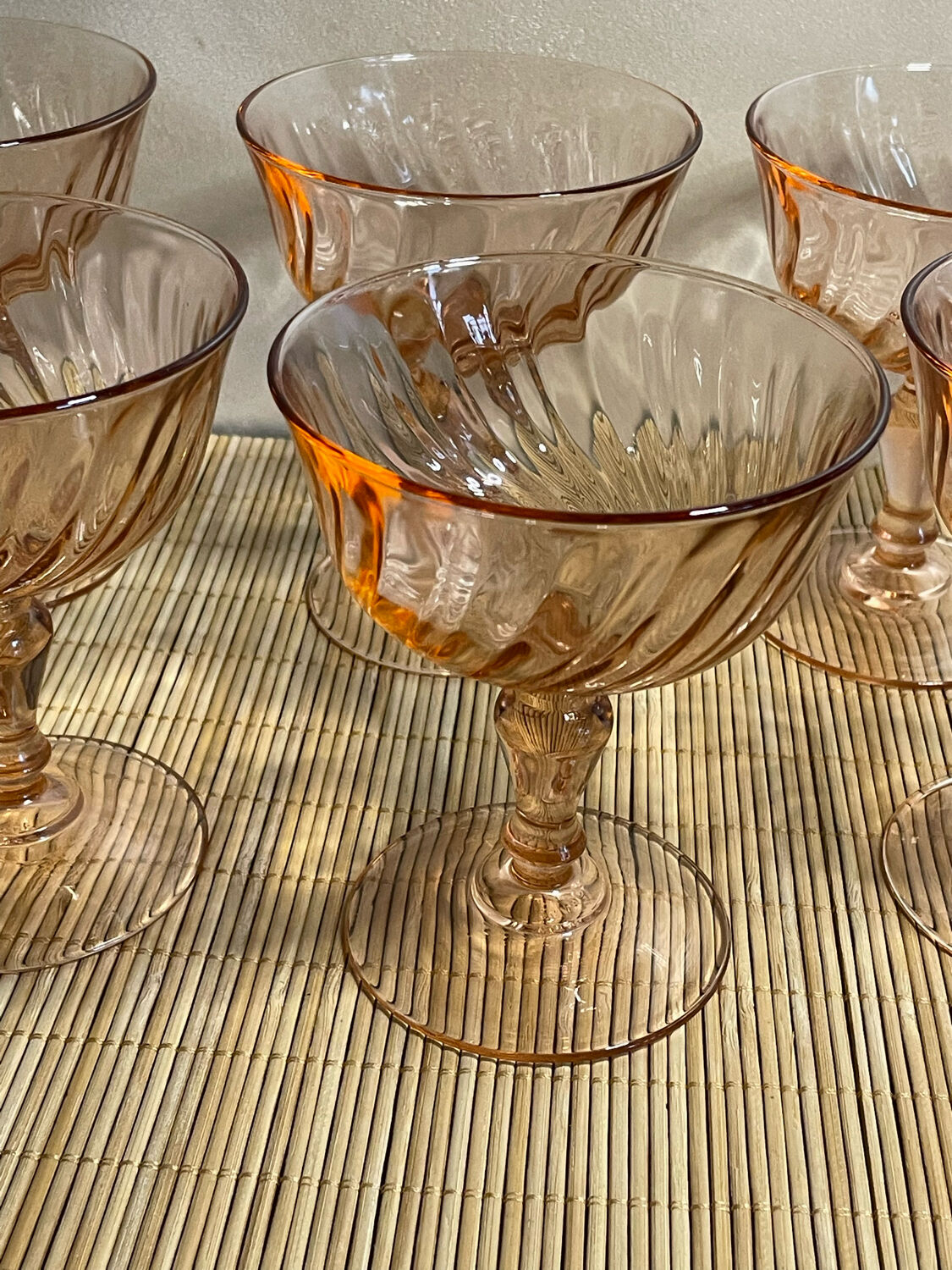 6 Rosaline champagne glasses