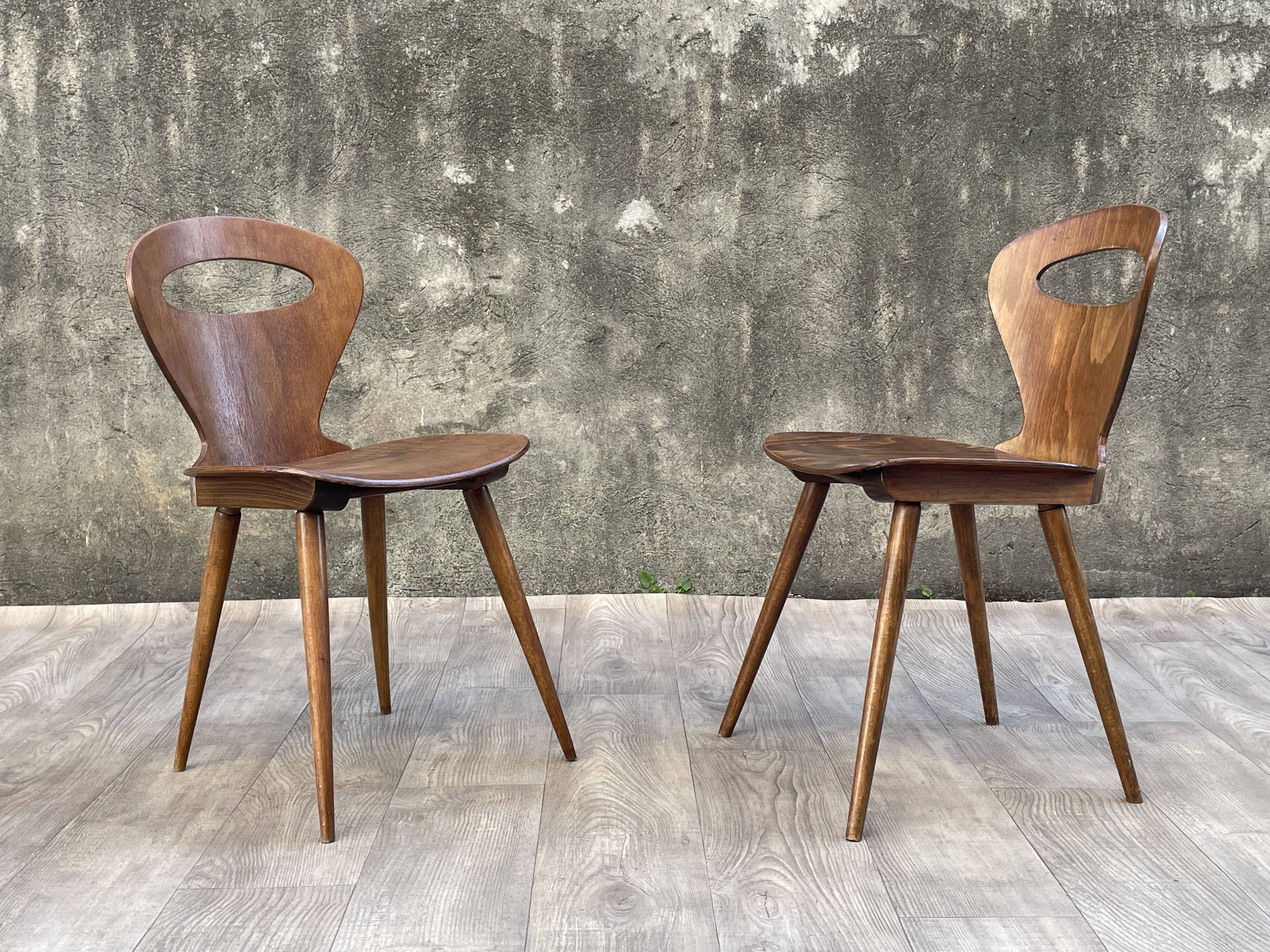 Pair of Baumann ant bistro chairs
