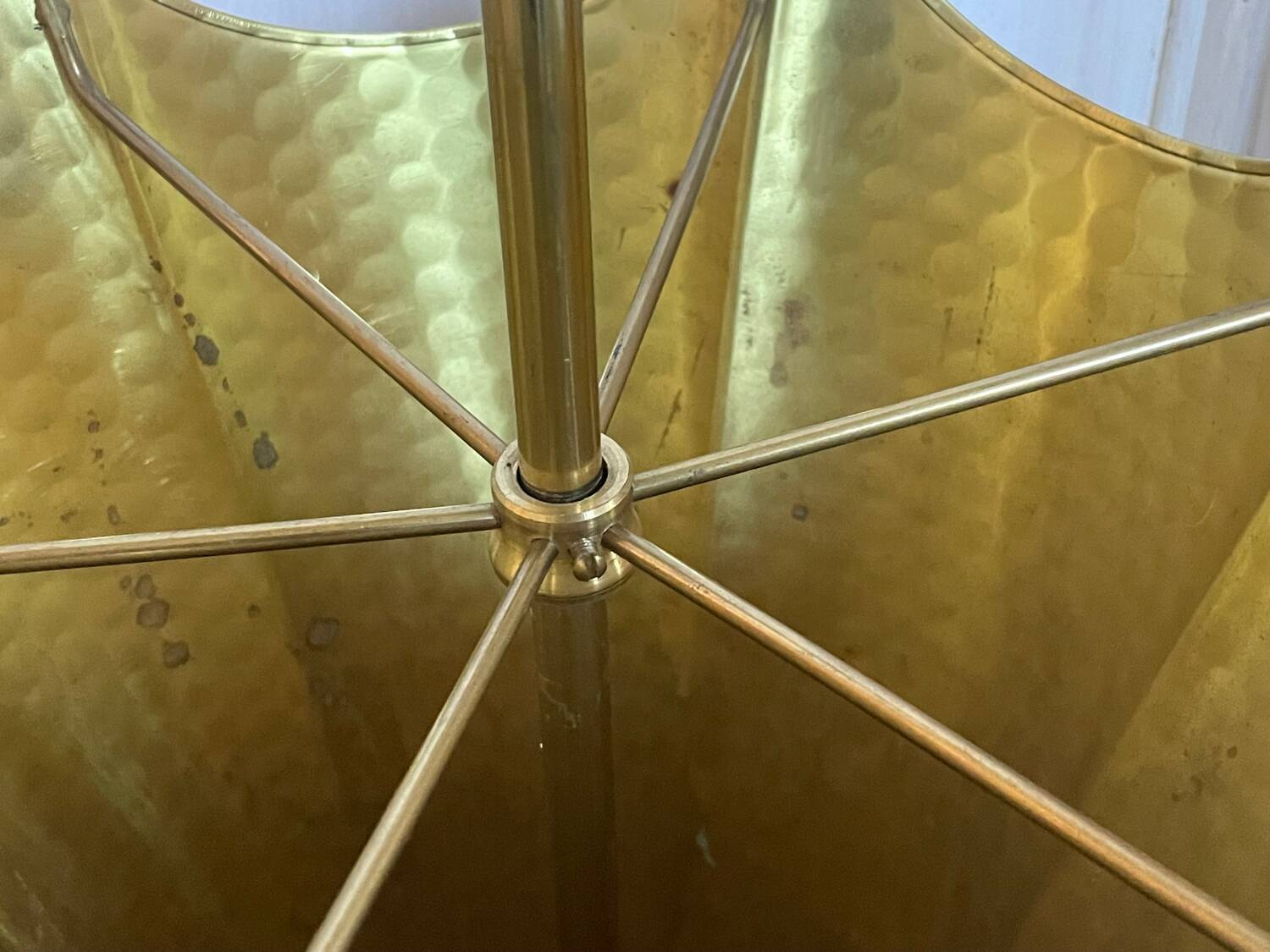 Vintage brass umbrella stand