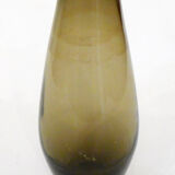 Large smoked blown glass vase