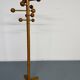 Vintage wooden coat stand with modernist design from the 1970s.