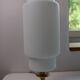 Vintage gold metal opaline lamp