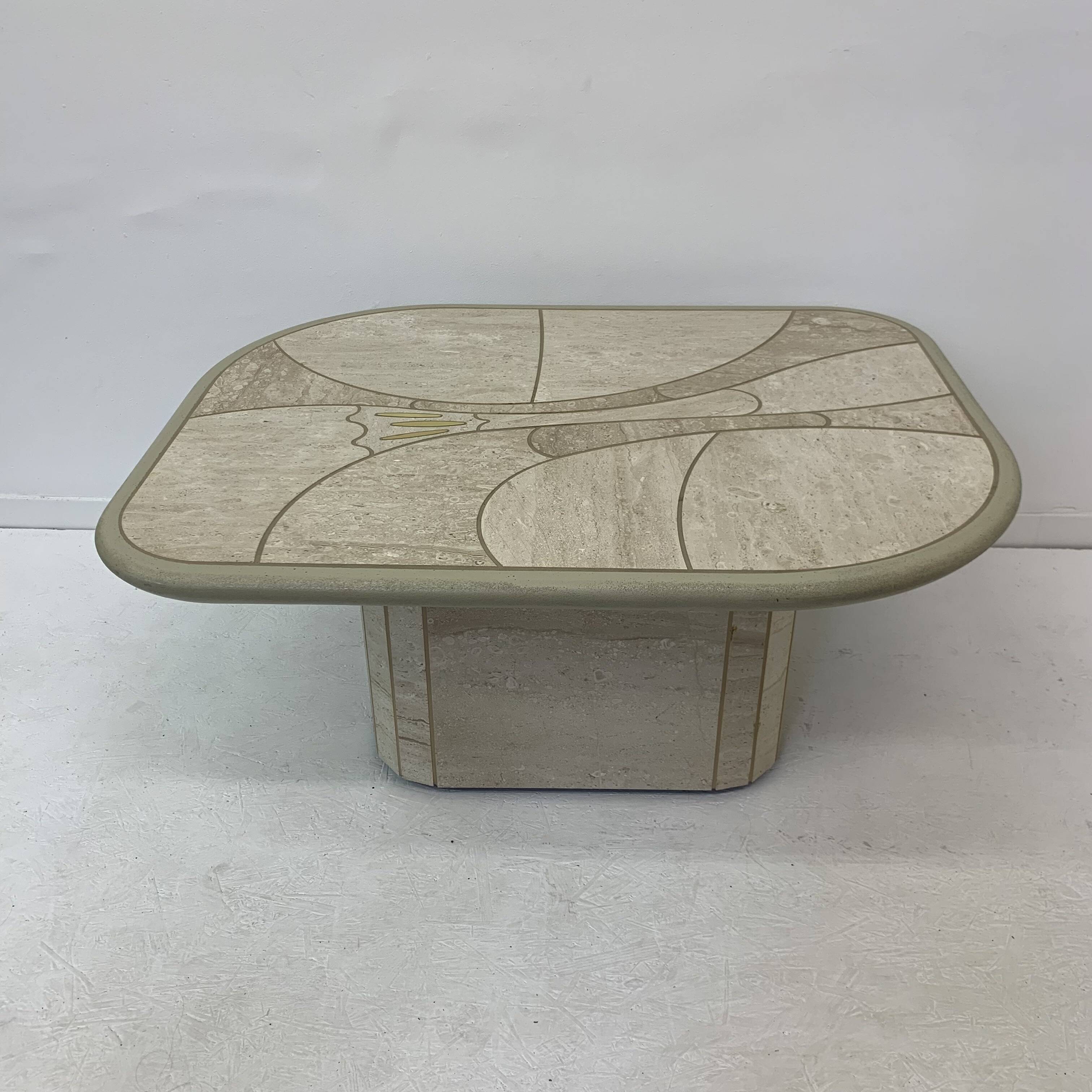 Mid-century design travertine coffee table, 1970’s