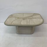 Table basse en travertin design milieu du siècle, années 1970