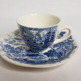 Tea set 6 cups and undercups Earthen Gien Wedgwood earthenware