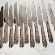 Table knives Émile Bergeron Silver-plated Rococo Style Louis XV