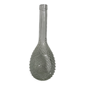 Carafe bouteille en verre décor pointe de diamant ananas