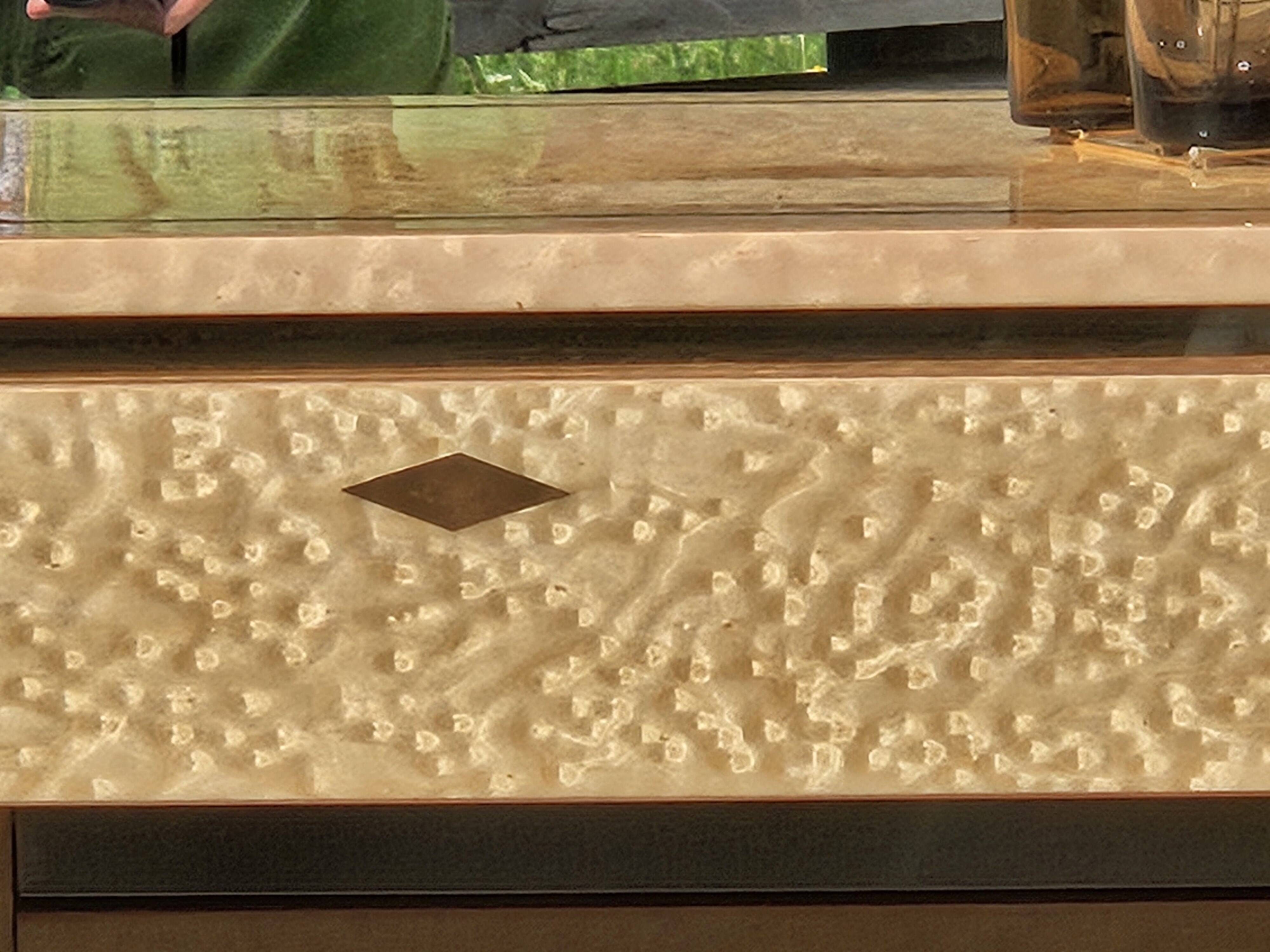 French Vintage Lemon Drawer Cabinet-Bar Cabinet-Neoclassical Style-90s