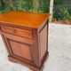 Louis-Philippe style bedside table or end table in cherry wood from the 1980s.