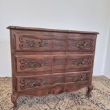 Louis XV style chest of drawers in cherry wood