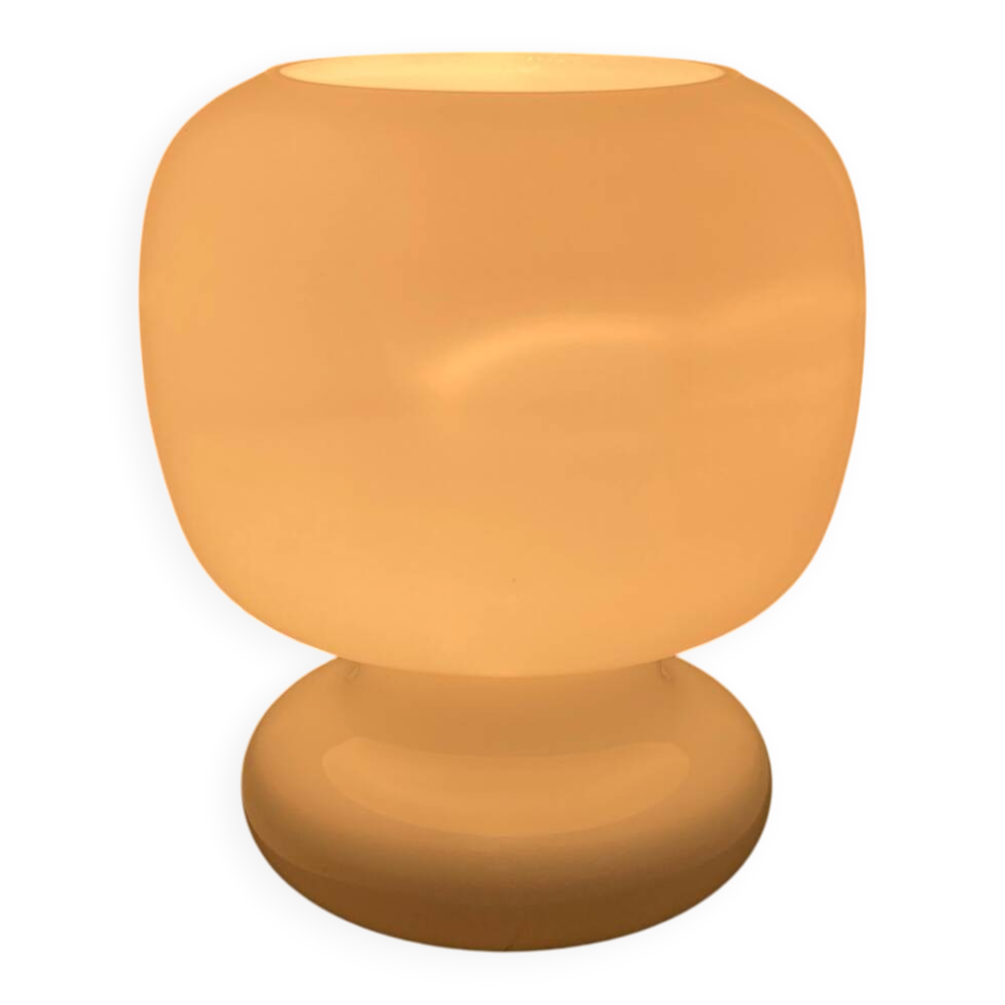Lampe à poser en verre opalin, 1970