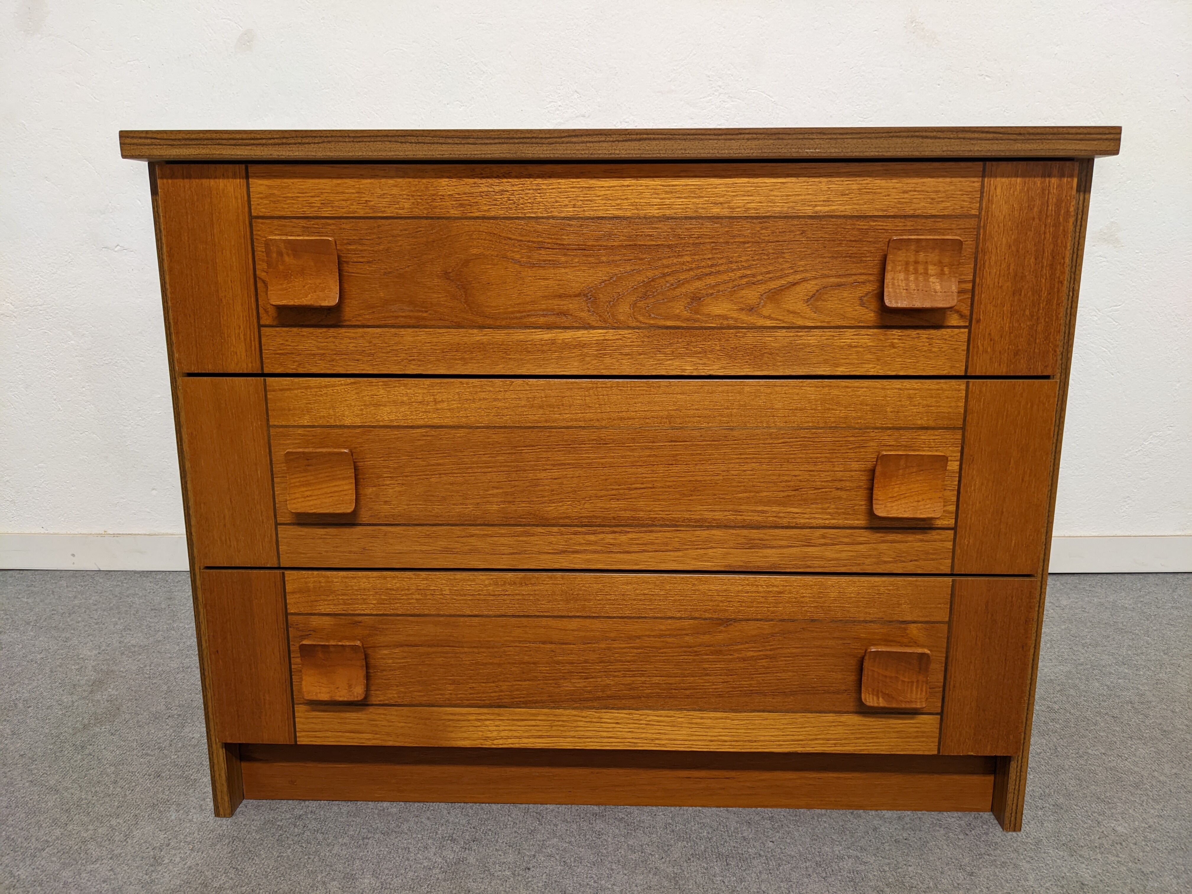 Vintage teak and rosewood chest of drawers from the 70-80s