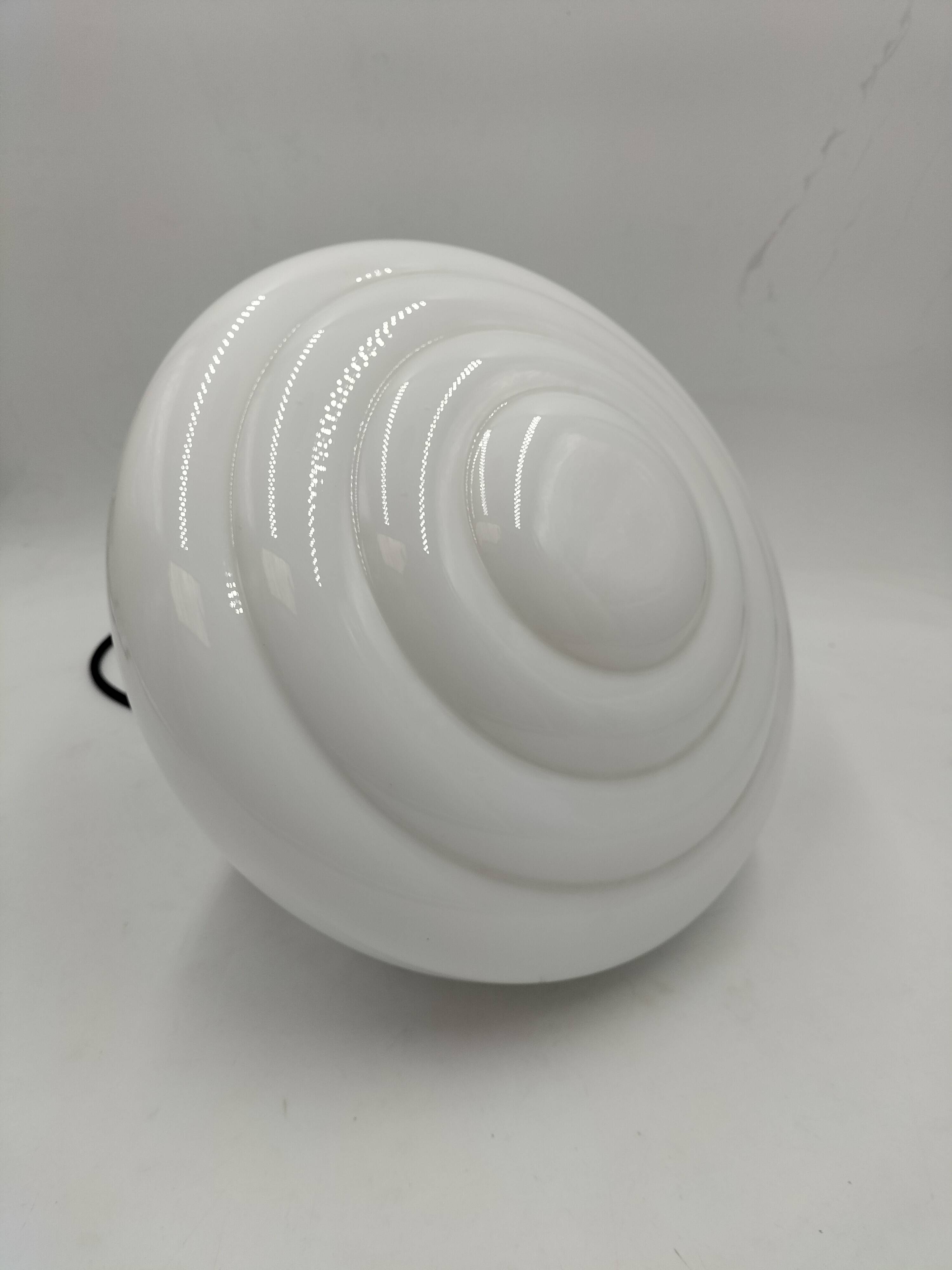 Opaline art deco pendant light