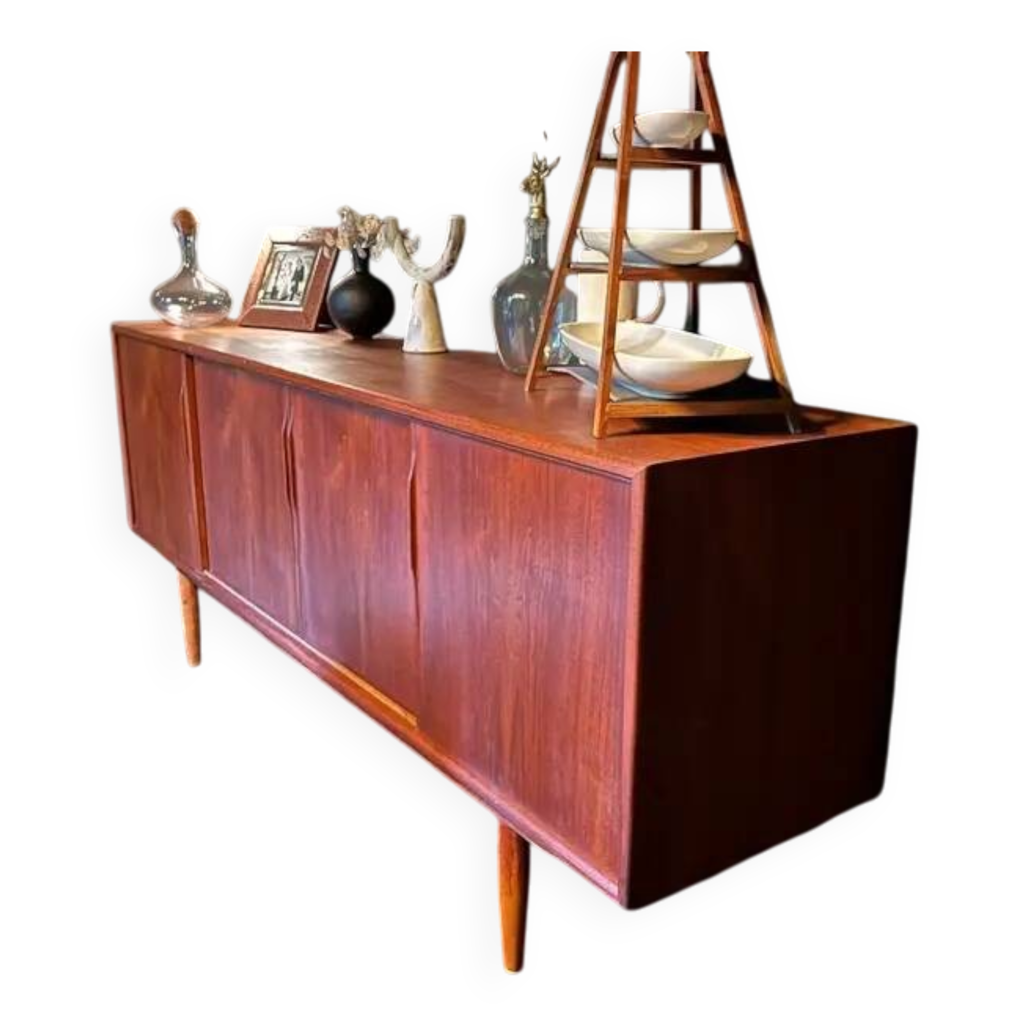 Teak enfilade by Axel Christiansen for Aco Møbler, Denmark, 1960s – Original well preserved, slightly waxed.