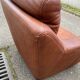 2 vintage burgundy brown leather sofas