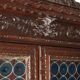 Antique neo-baroque display cabinet carved in walnut, Italy, 19th century