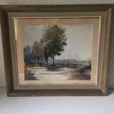 Watercolor 1950 signed Pratx Bernard