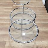 Glass and chrome coffee table