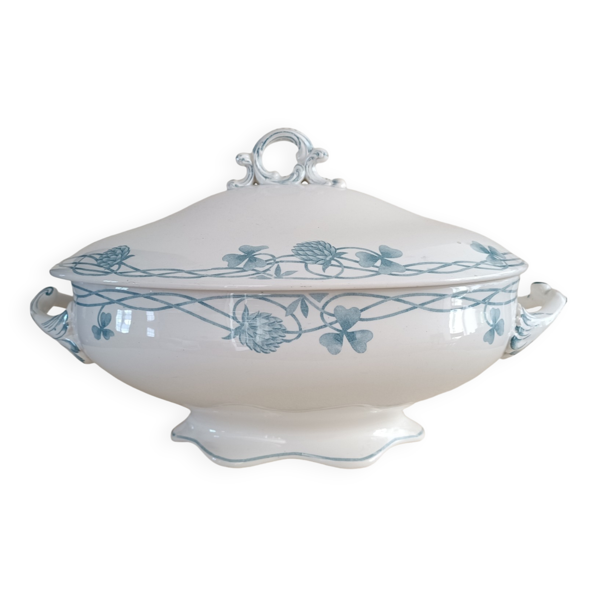 Sarreguemines iron earth soup tureen