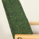 Fauteuil vintage Boucle verte bois naturel après rénovation