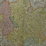 German Geographical Map Germany 18th century by Hesse J B Homann
