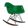 Rocking-chair vintage Herman Eames for Miller RAR in Kelly Green