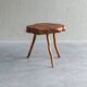 Table d'appoint en bois d'orme français vintage