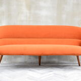 Vintage Sofa, 1960s, Russet Velvet