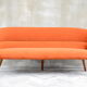 Vintage Sofa, 1960s, Russet Velvet