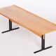 Mid-Century Modern Ash & Steel Dining Table, 1960s
