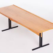 Mid-Century Modern Ash & Steel Dining Table, 1960s