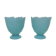 Duo de coquetiers en opaline de foire