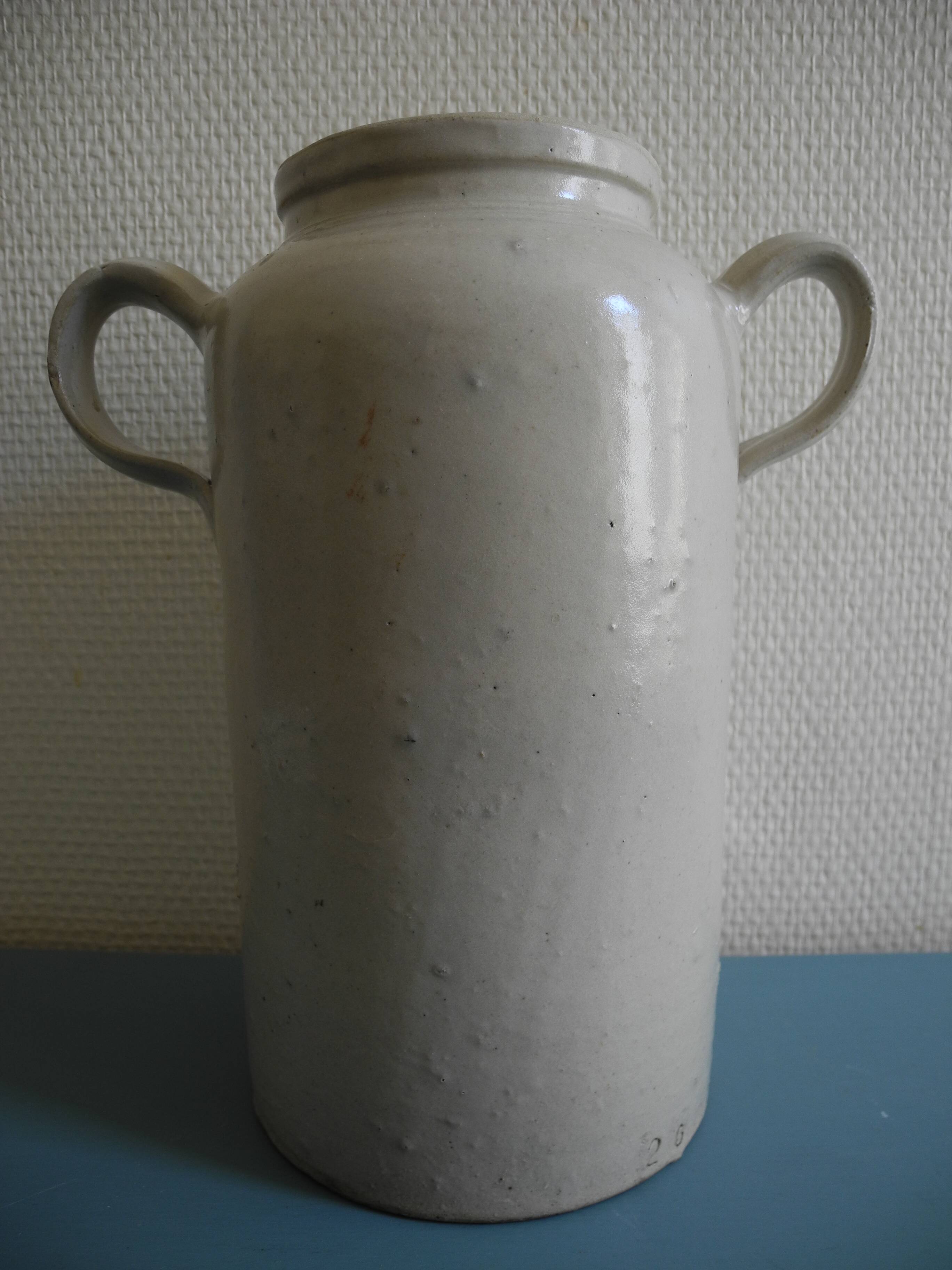 Antique glazed stoneware pot rustic decor antique french stoneware pot vase