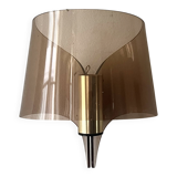 Plexiglass wall light / brass details, 1970s design