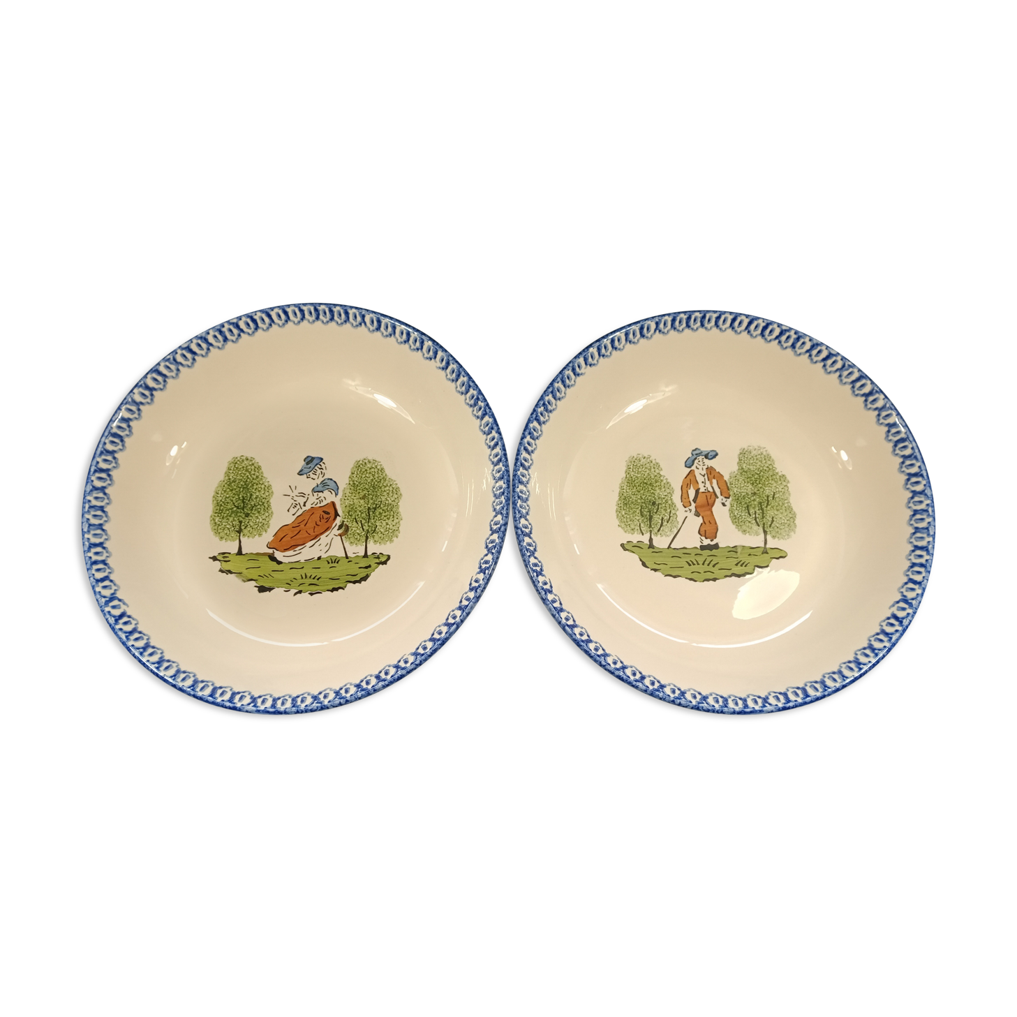 Pair of ceramic plates from Saint Clement