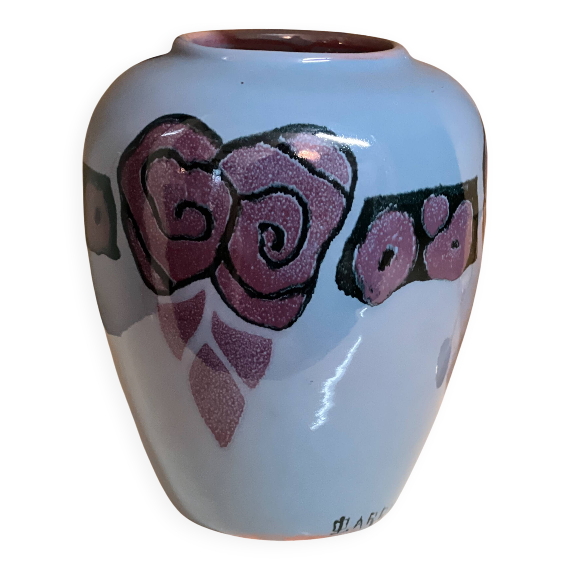 Vase violet de O. Larrieu