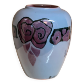 Vase violet de O. Larrieu