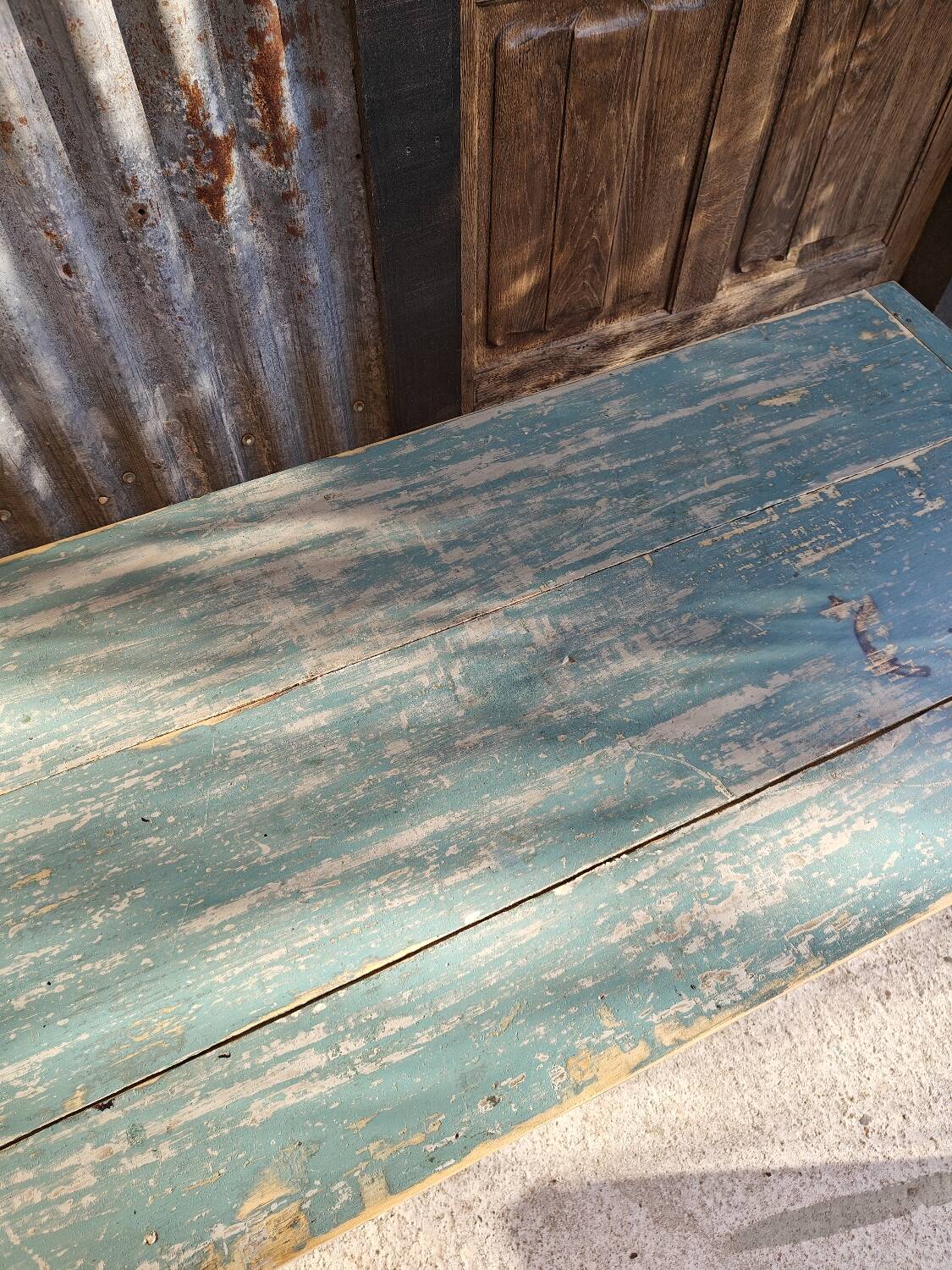 Patinated country coffee table