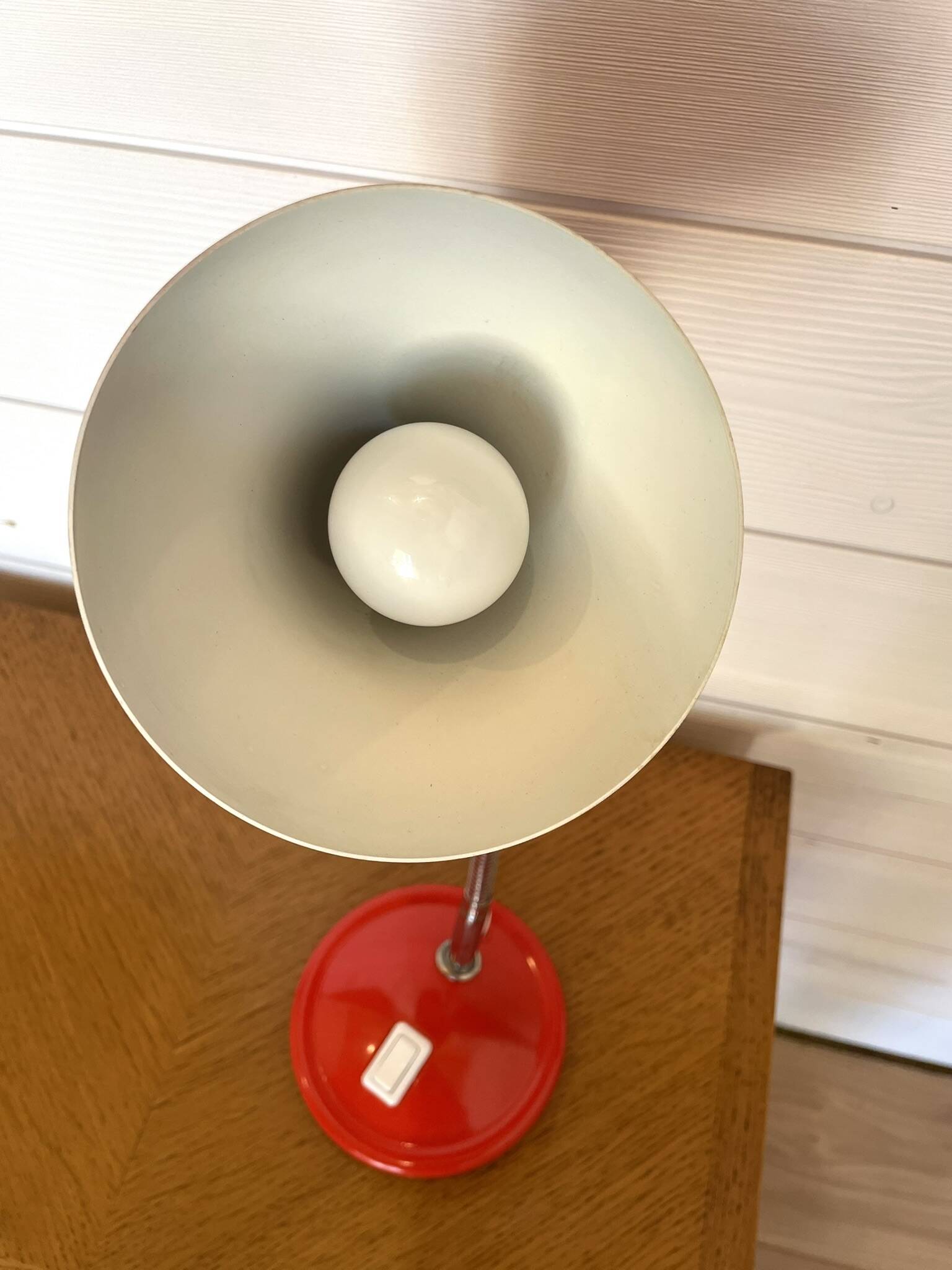Vintage Desk Lamp Swan Neck Red - 70s Pop Art Design