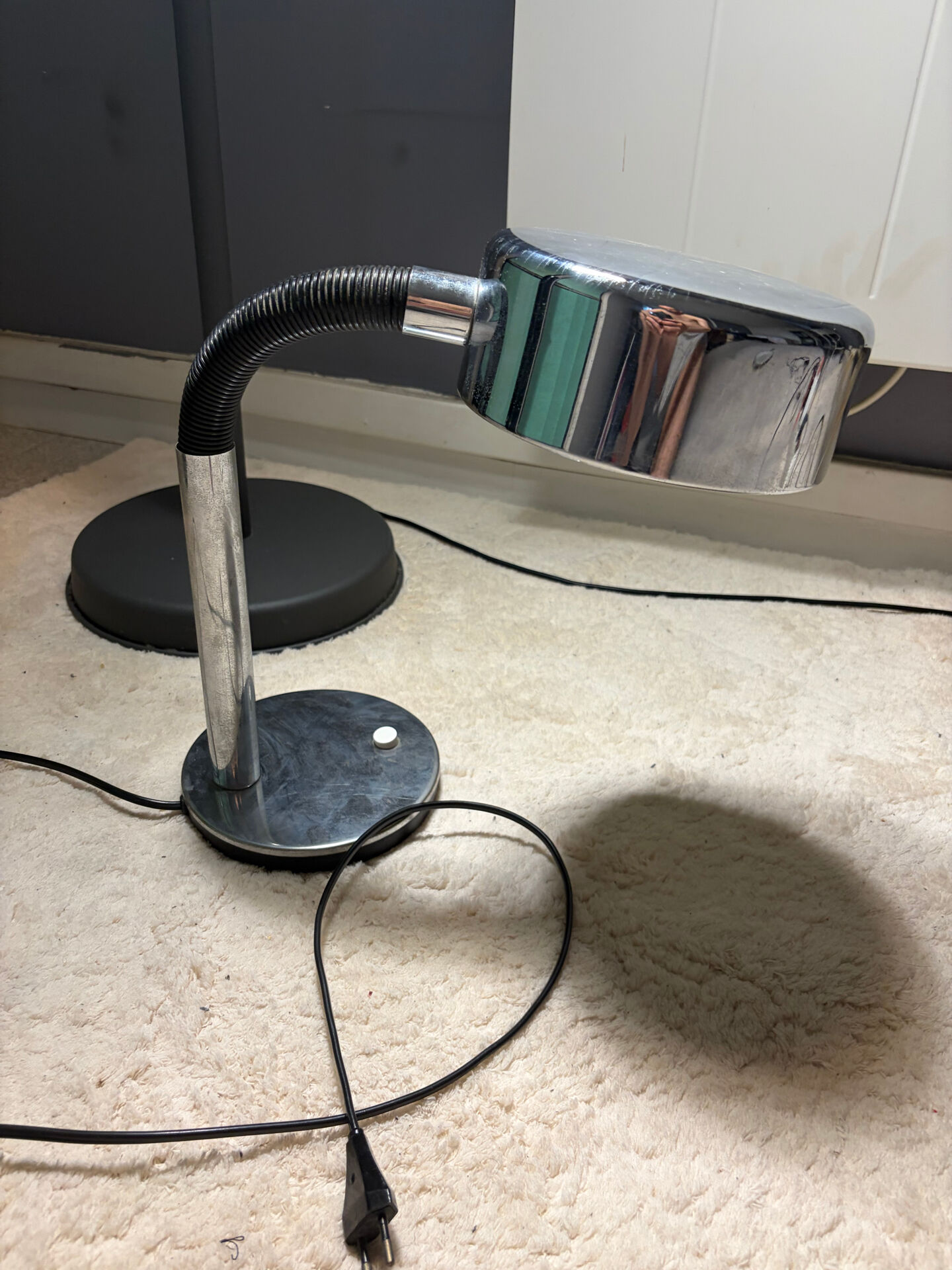 Vintage chrome desk lamp Hustadt Leuchten (1970s)