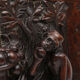 Gothic Hand Sculpted Panel in Oak, Belgium, 17th Century